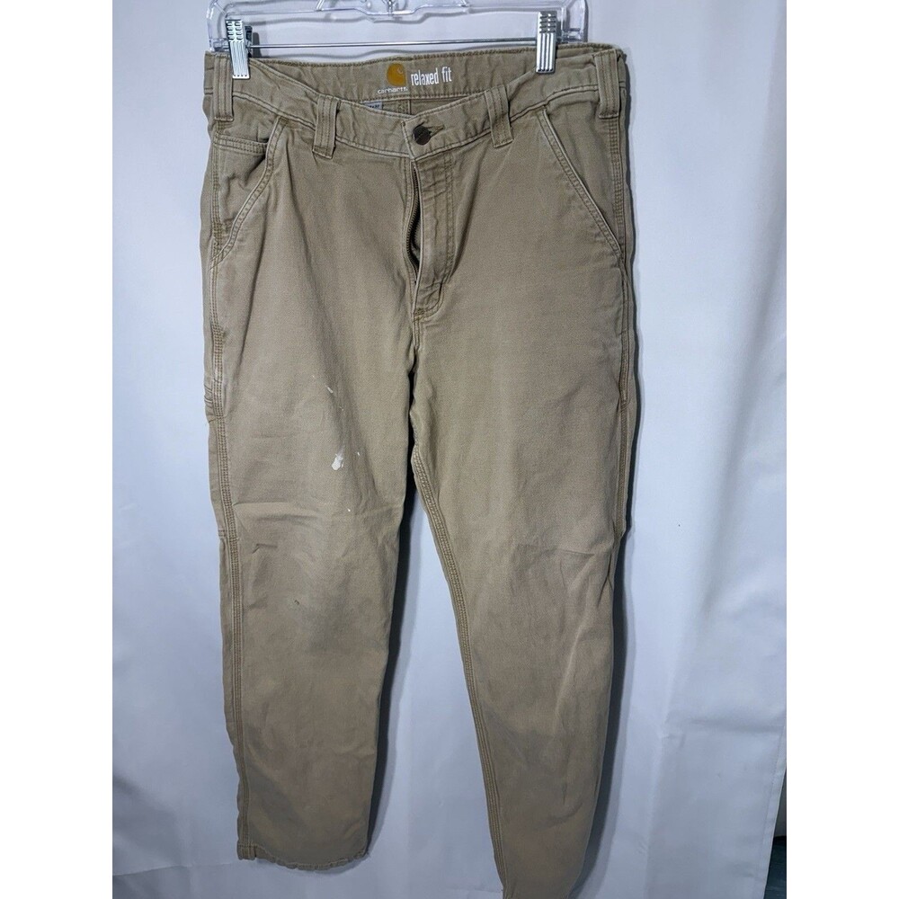 Carhartt Canvas Pants Men 34X32 Actual Relaxed Fit Straight Leg